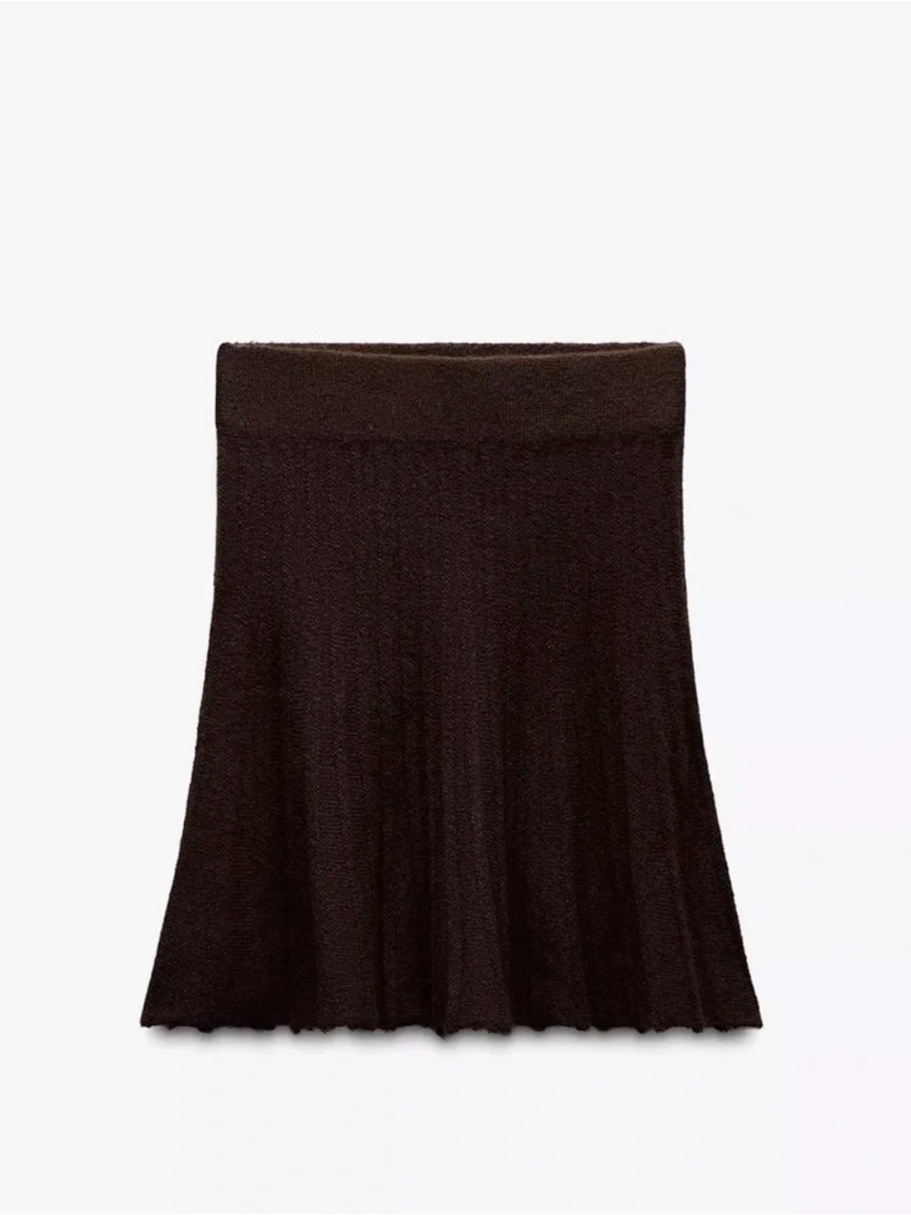ZARA PLEATED KNIT MINI SKIRT